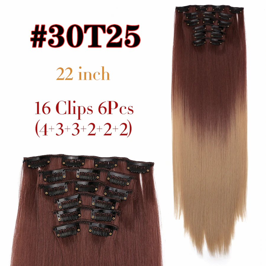 6Pcs/Set 22" Hairpieces