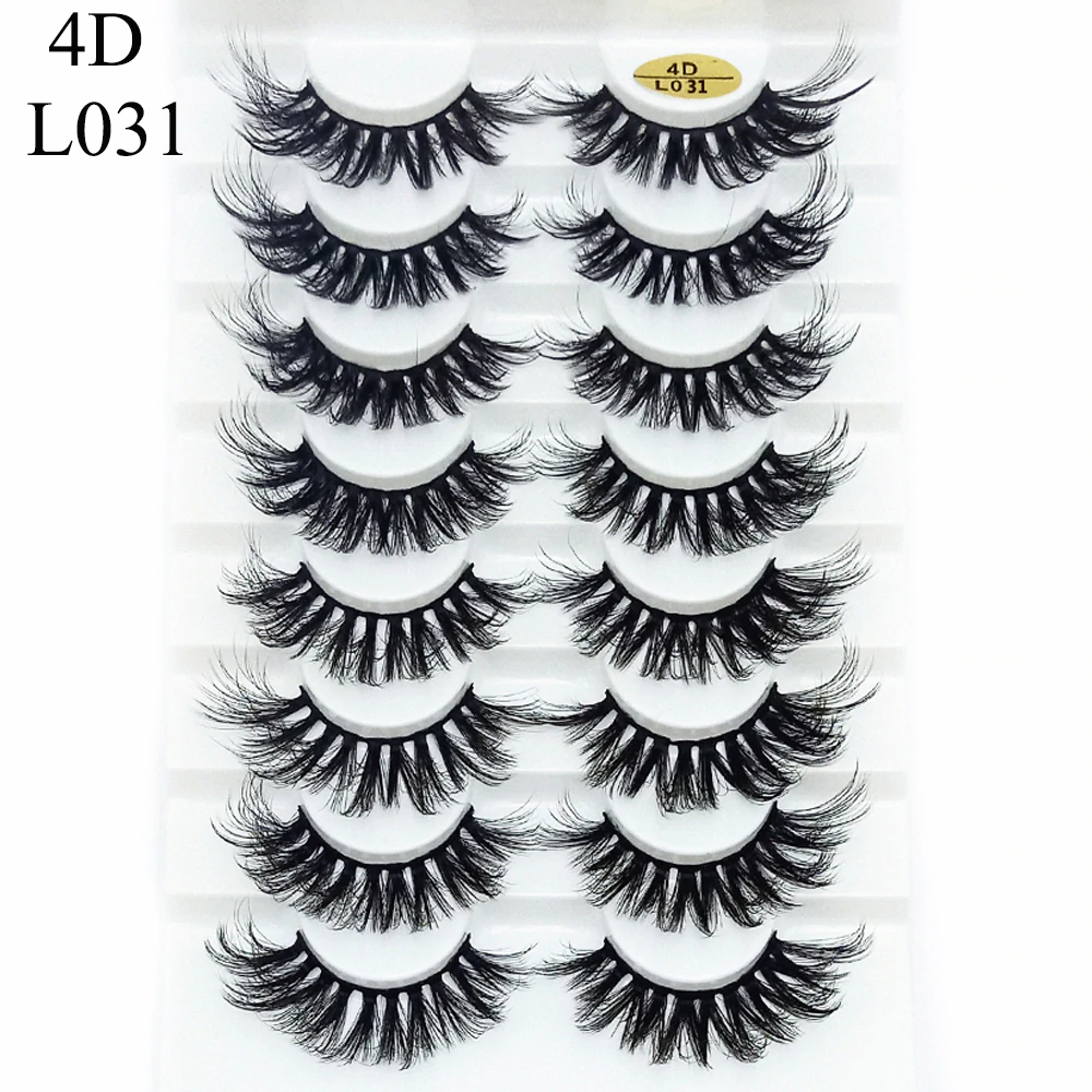 8 Pairs 3D Mink False Eyelashes Natural Wispy Fluffy Dramatic Volume