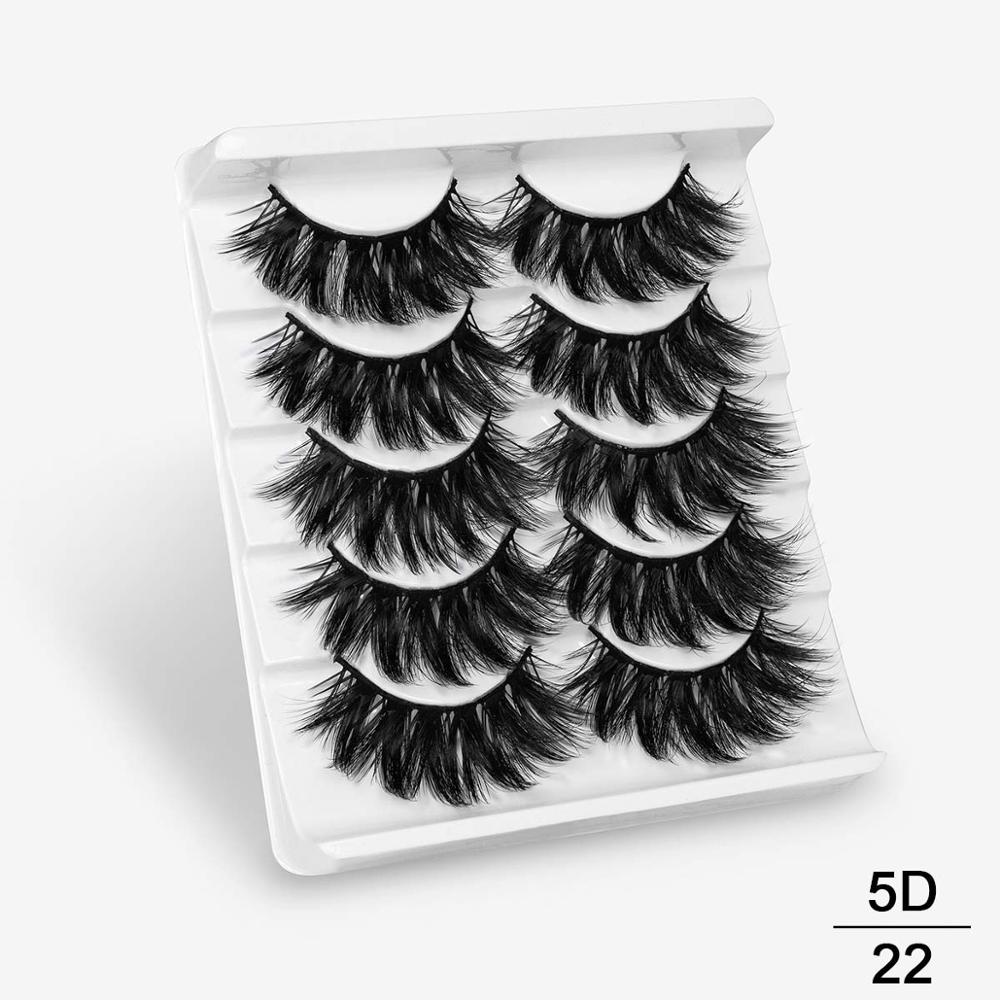 5Pairs 3D Mink Lashes False Eyelashes Natural/Thick Long Eye