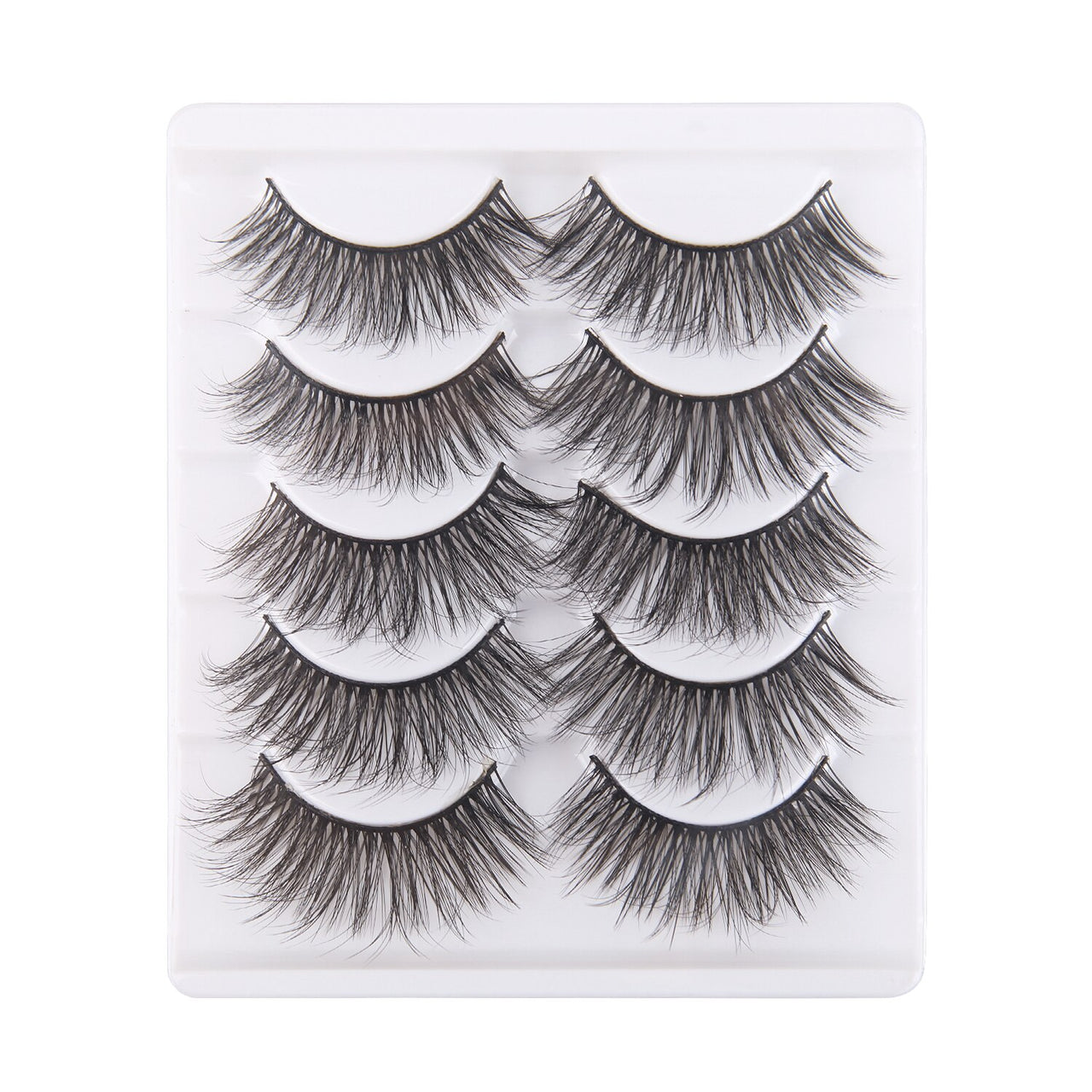 5 Pairs Handmade Eyelashes 3D Soft Mink Hair False Lashes