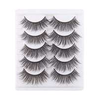 Thumbnail for 5 Pairs Handmade Eyelashes 3D Soft Mink Hair False Lashes