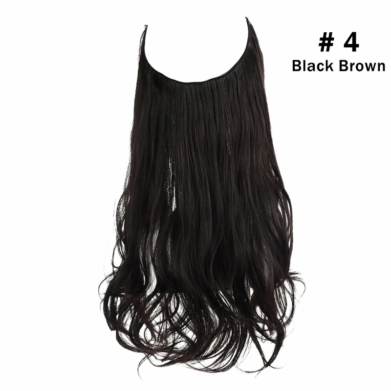 12"14" 16" 18"  Hair Extensions No Clip in Ombre Blonde Black Pink Synthetic