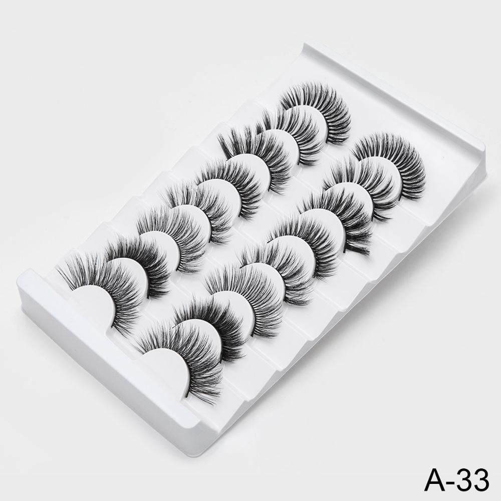 5/8 Pairs 3D Mink Lashes Natural False Eyelashes