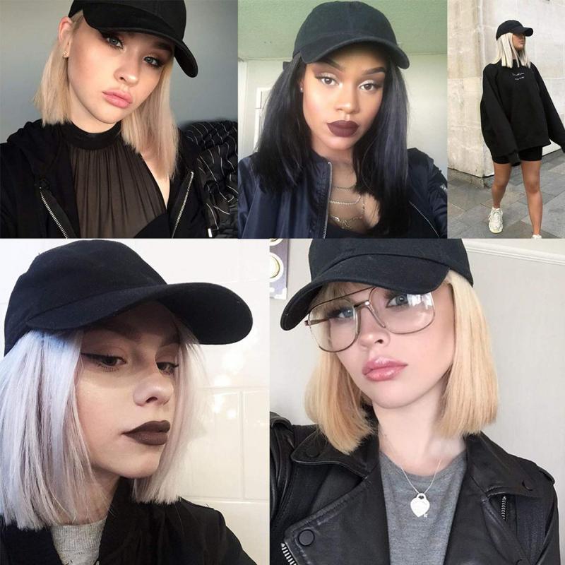 Short Wavy Baseball  Hat Wigs