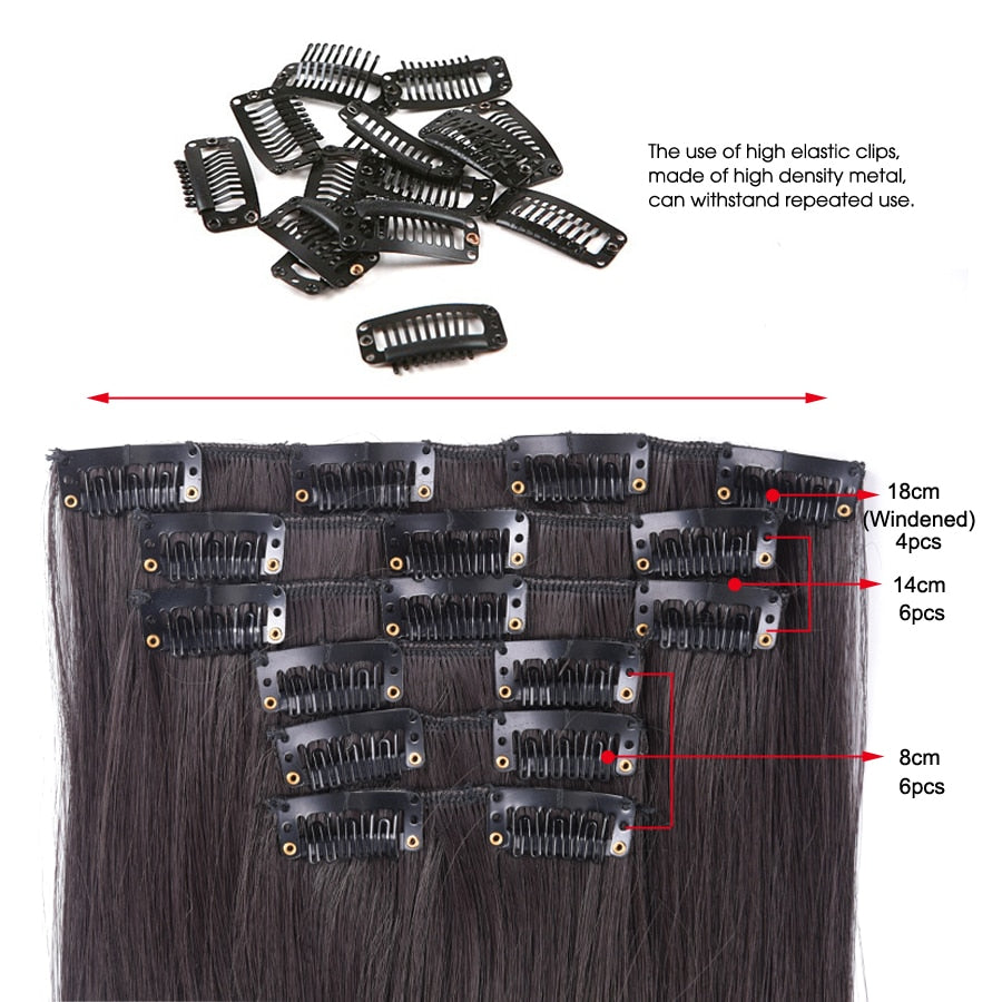 6Pcs/Set 22" Hairpieces