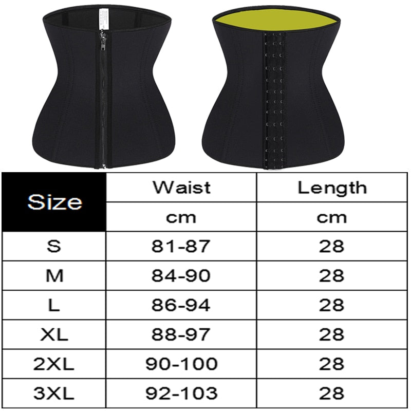 Neoprene Sweat Waist Trainer Belt Body Shaper- Abdominal Trimmer