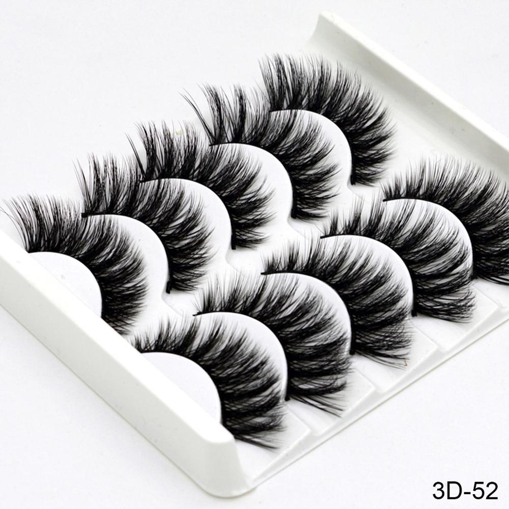 5Pairs 3D Mink Lashes False Eyelashes Natural/Thick Long Eye