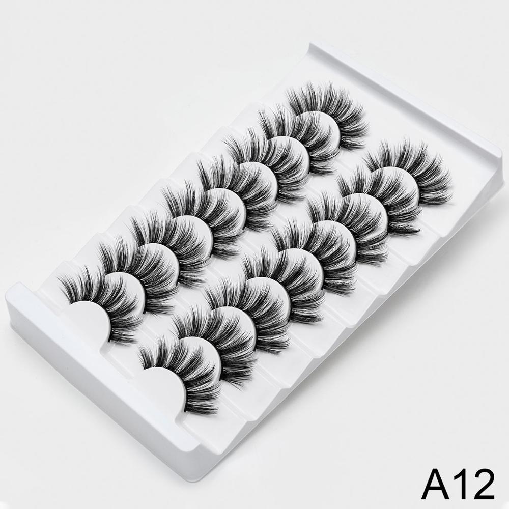 5/8 Pairs 3D Mink Lashes Natural False Eyelashes