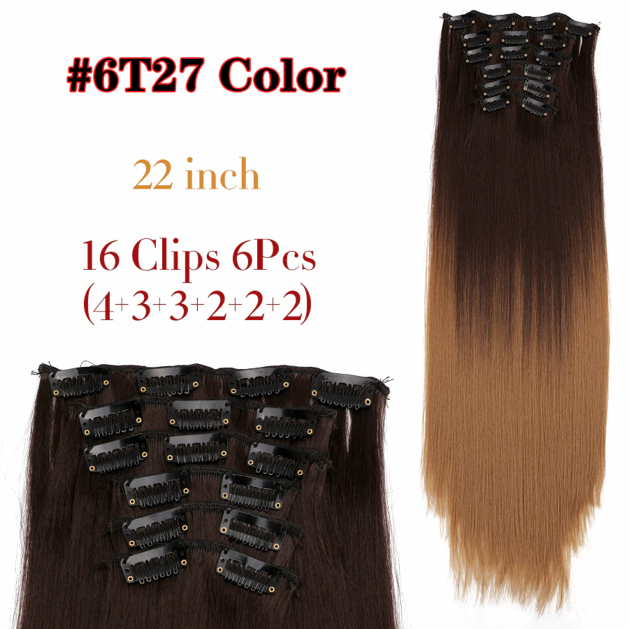 6Pcs/Set 22" Hairpieces