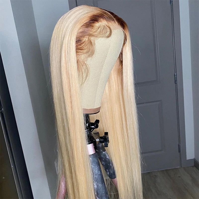 Blonde Brazilian Remy Hair Pre Plucked Wave 4/613Wig