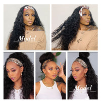 Thumbnail for Water Wave Glueless Human Hair Wigs- Indian Headband Wig