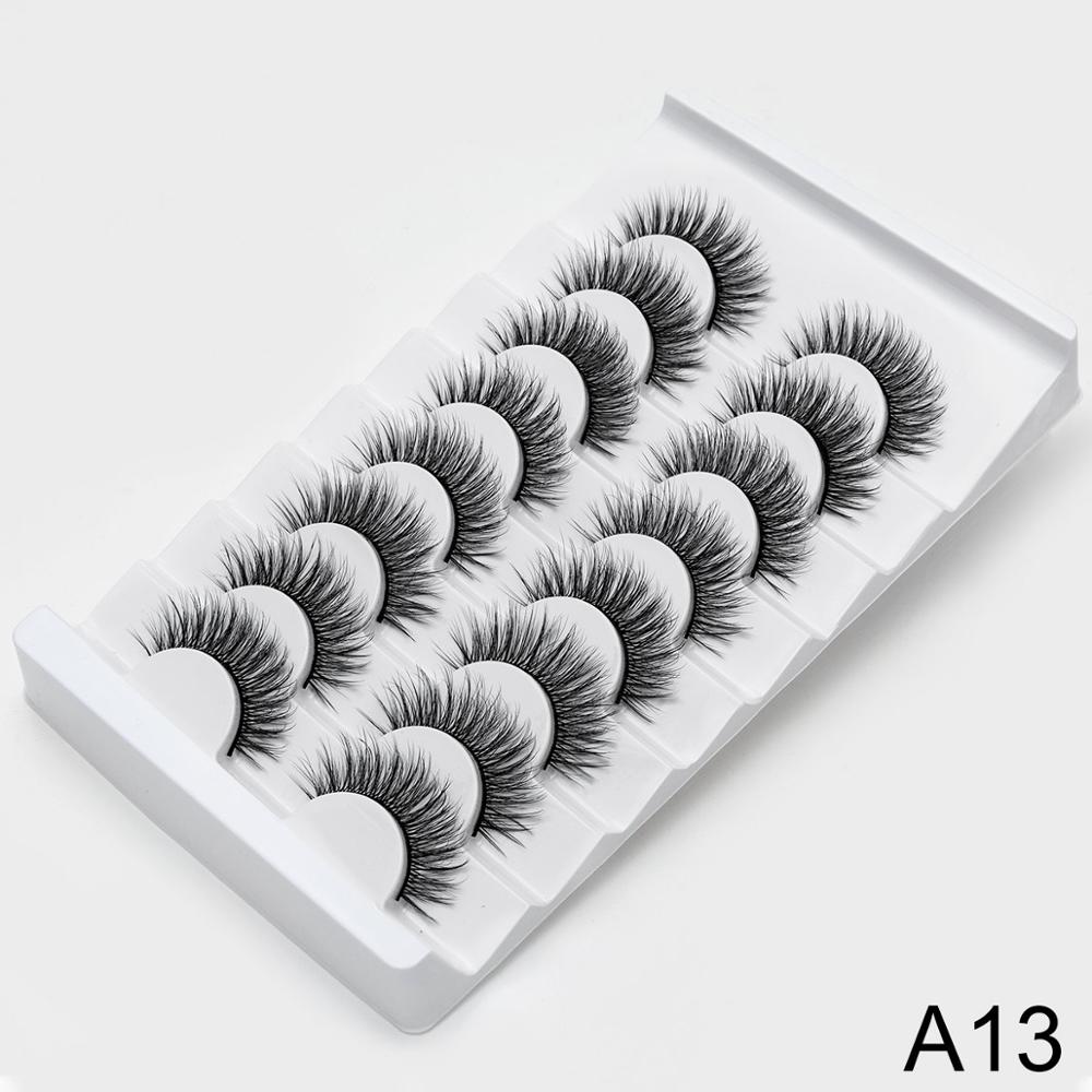 5/8 Pairs 3D Mink Lashes Natural False Eyelashes