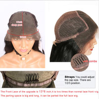 Thumbnail for Brown Highlight Wavy Human Hair Full Lace Wigs