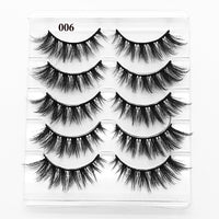 Thumbnail for 5Pairs/Set Faux Mink Hair False Eyelashes Wispy Criss