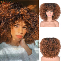 Thumbnail for Afro Kinky Curly Wigs With Bangs