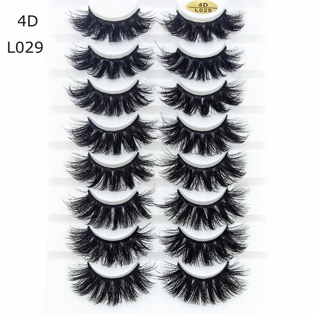 8 Pairs 3D Mink False Eyelashes Natural Wispy Fluffy Dramatic Volume