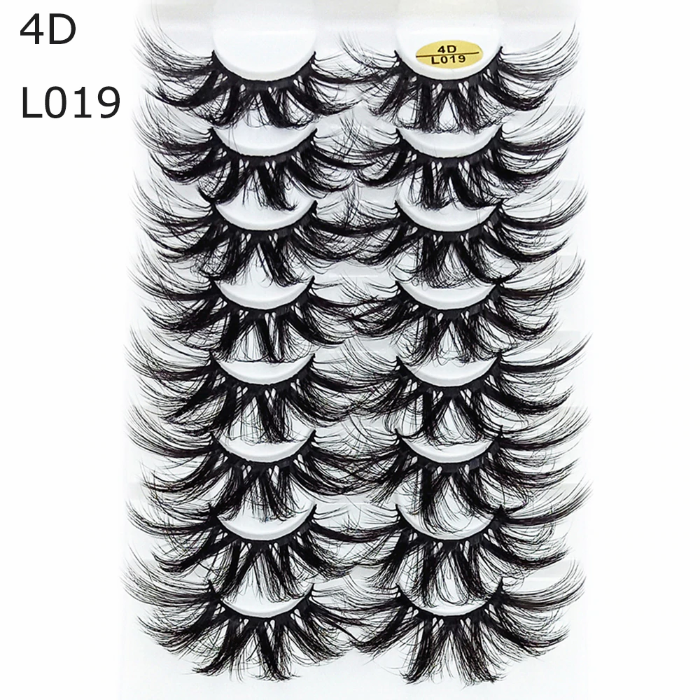 8 Pairs 3D Mink False Eyelashes Natural Wispy Fluffy Dramatic Volume