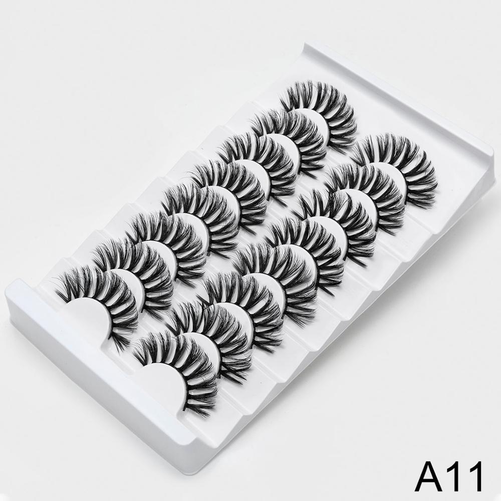 5/8 Pairs 3D Mink Lashes Natural False Eyelashes