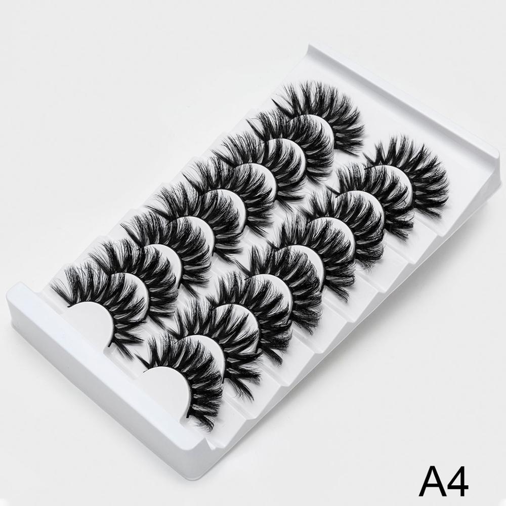 5/8 Pairs 3D Mink Lashes Natural False Eyelashes