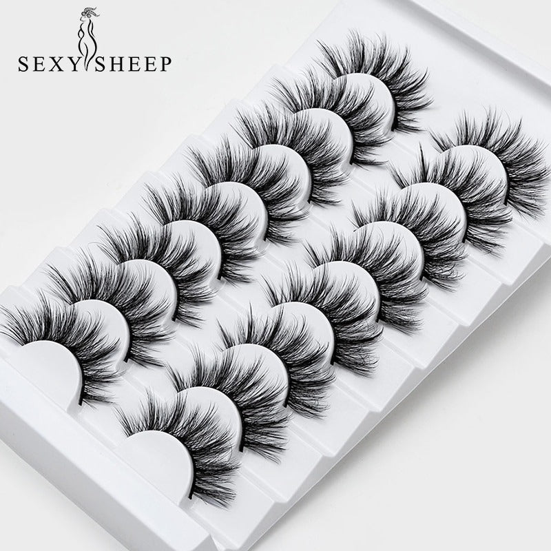 5/8 Pairs 3D Mink Lashes Natural False Eyelashes