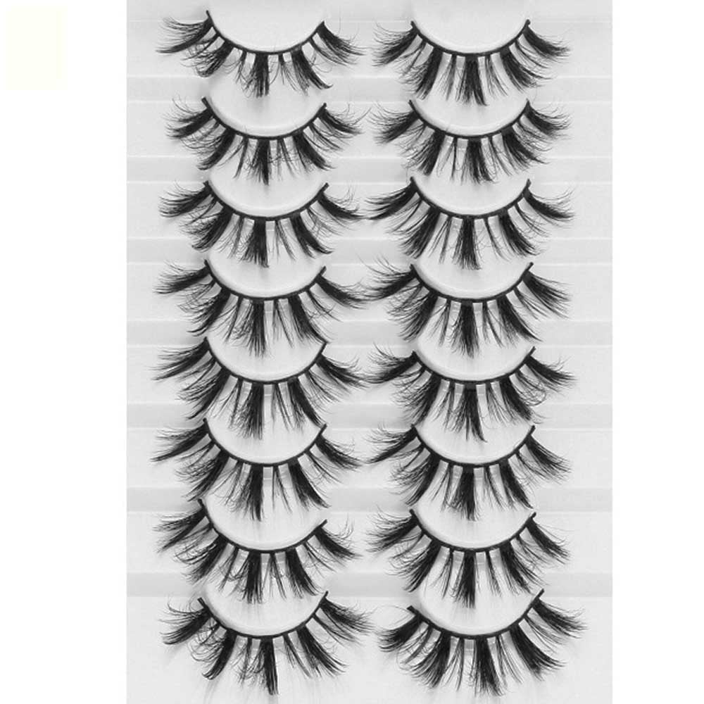 8 Pairs 3D Mink False Eyelashes Natural Wispy Fluffy Dramatic Volume