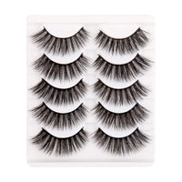 Thumbnail for 5 Pairs Handmade Eyelashes 3D Soft Mink Hair False Lashes