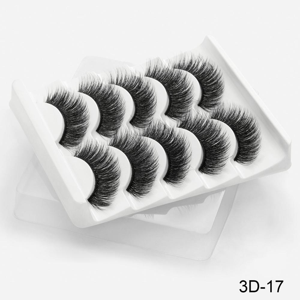 5Pairs 3D Mink Lashes False Eyelashes Natural/Thick Long Eye