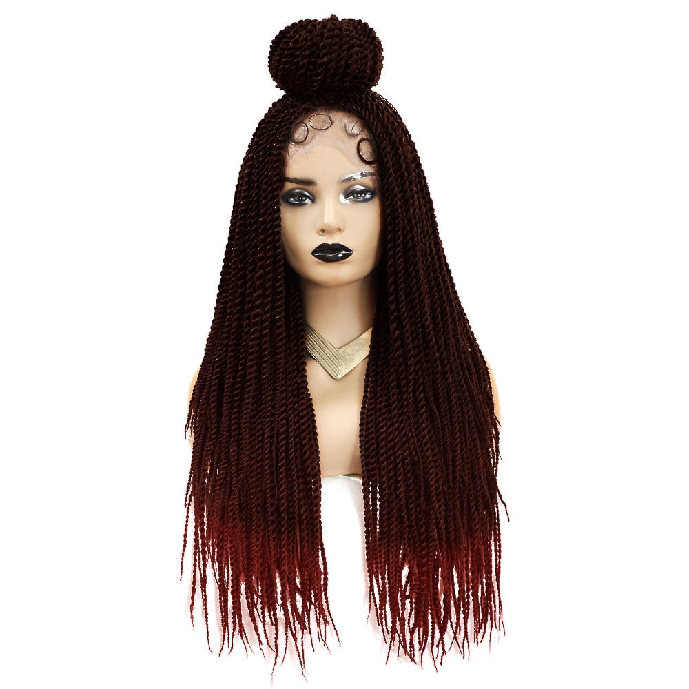 Senegalese Twist Braiding Hair Ombre Braided Wig