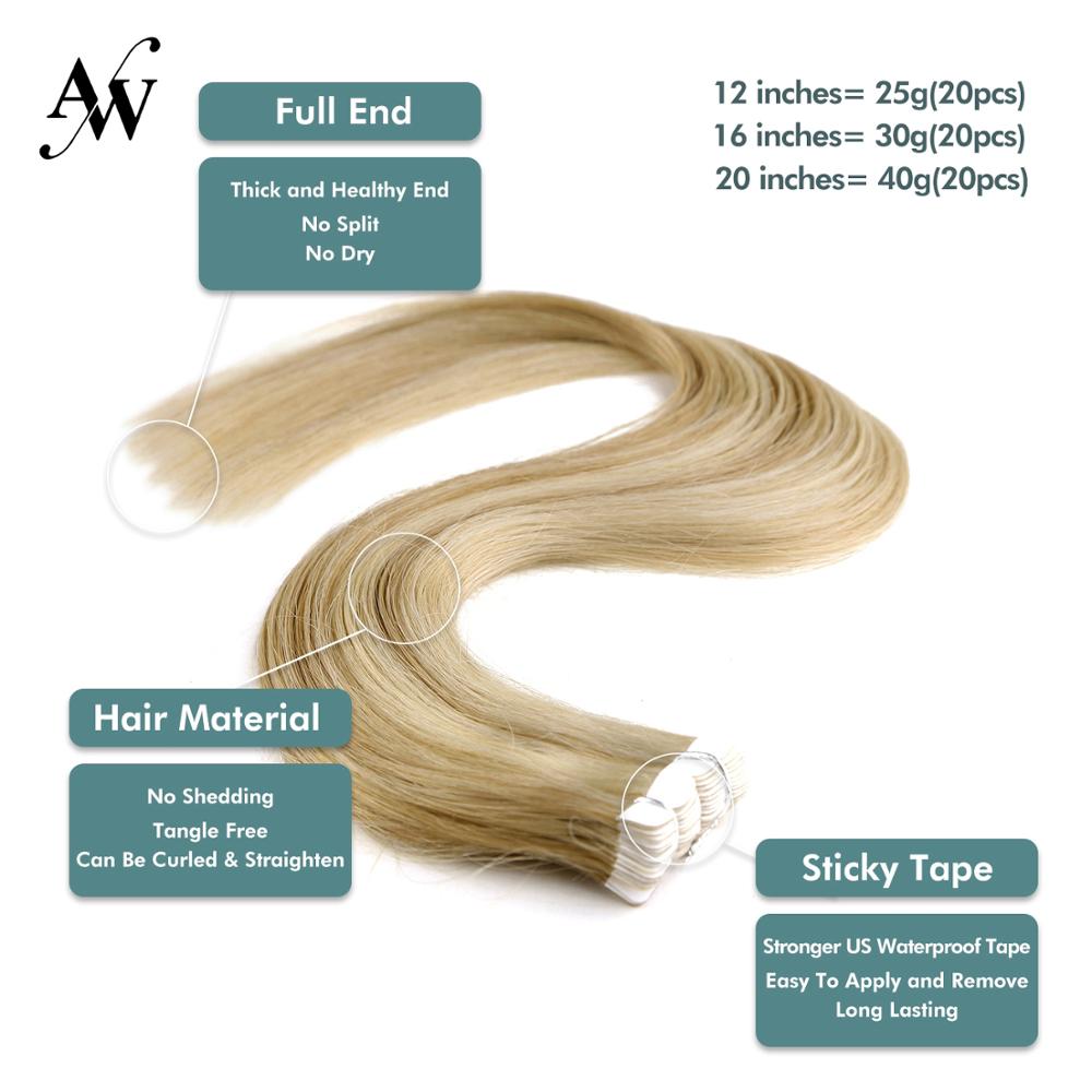 12'' 16'' 20'' Mini Tape in Human Hair Extensions