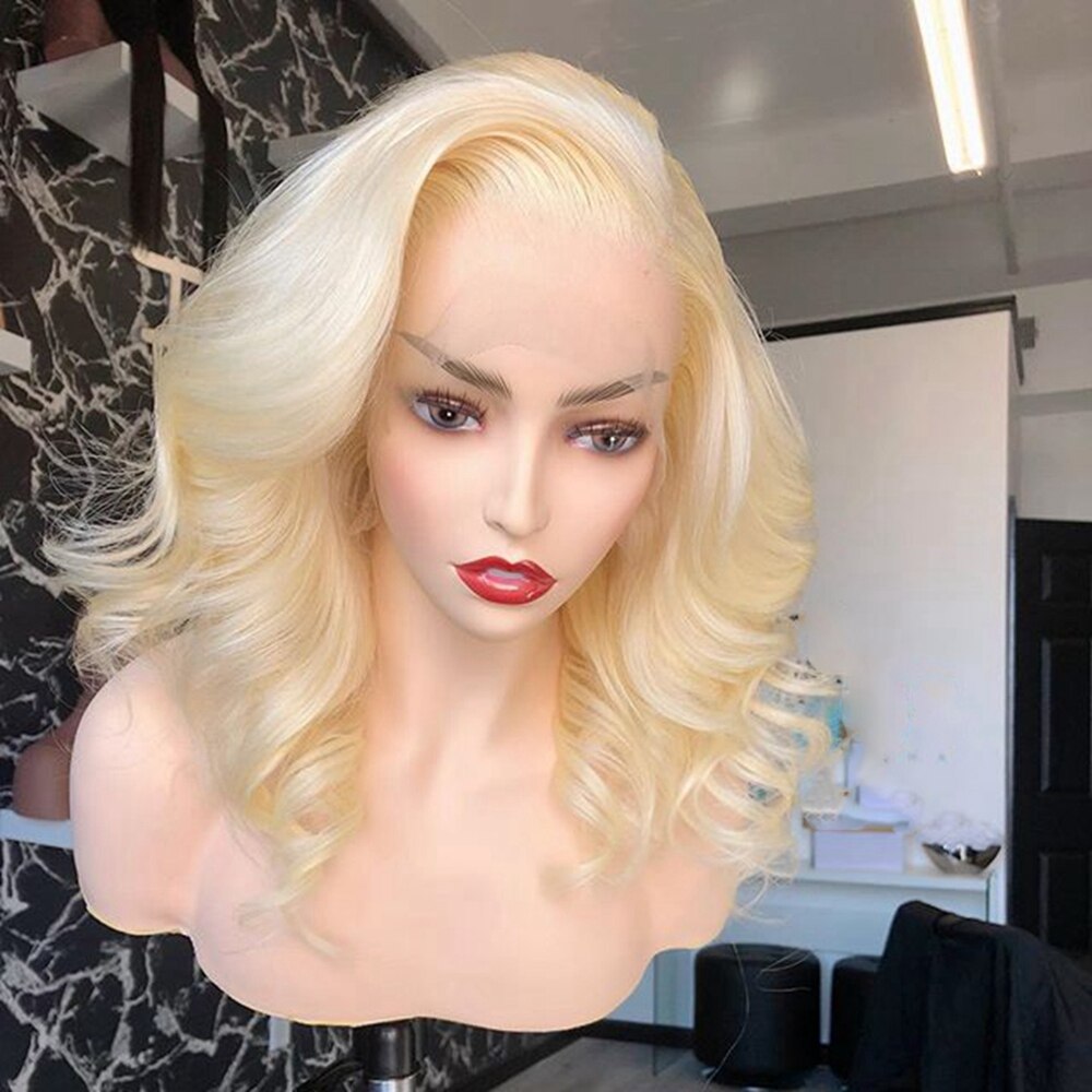 613 Wavy Ombre Platinum Wig  Human Hair Wigs Pre Plucked