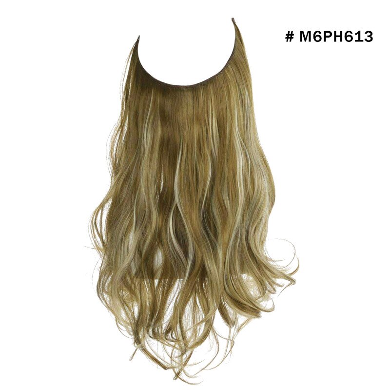 12"14" 16" 18"  Hair Extensions No Clip in Ombre Blonde Black Pink Synthetic