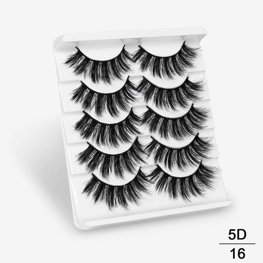 5Pairs 3D Mink Lashes False Eyelashes Natural/Thick Long Eye