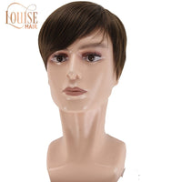 Thumbnail for Dark Brown Wig Mens Short Hair Wigs