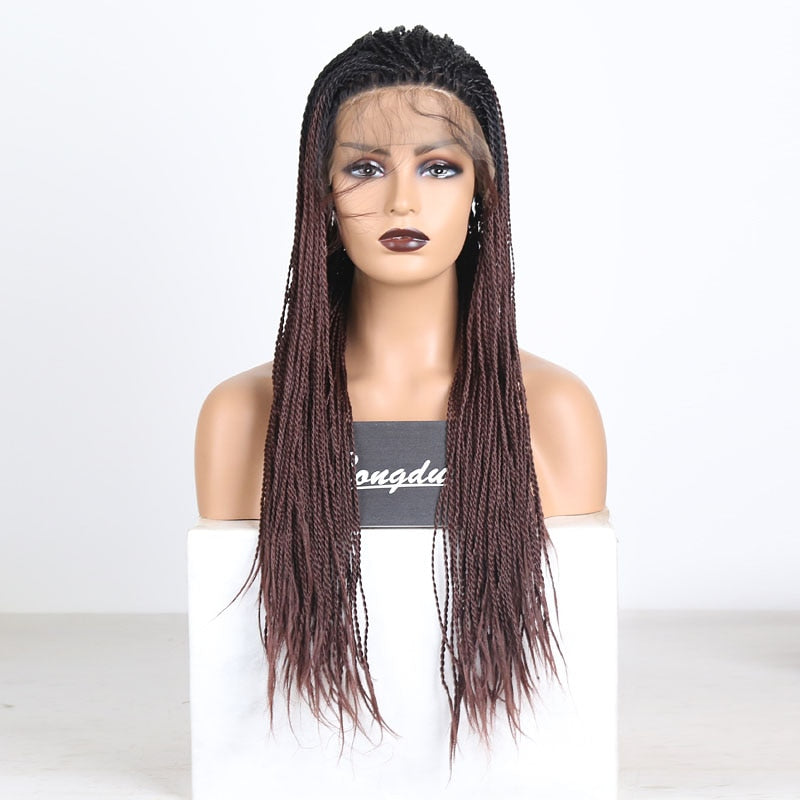 Ombre Brown 2X Twist Braids Wigs