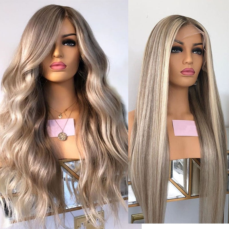 Brazilian Remy Highlight Platinum Blonde Ombre