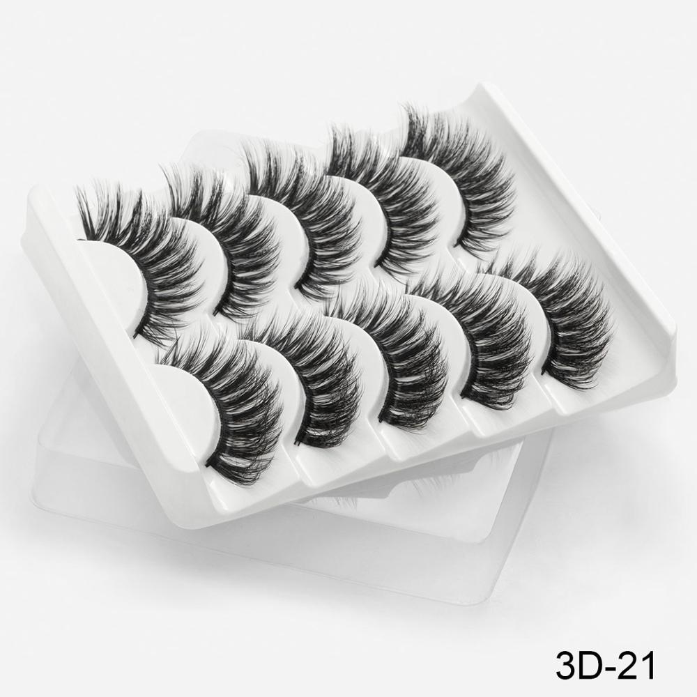 5Pairs 3D Mink Lashes False Eyelashes Natural/Thick Long Eye