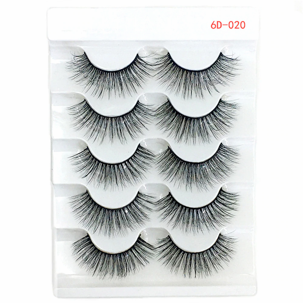 5 Pairs 3D Faux Mink Hair  Wispies Fluffies Drama