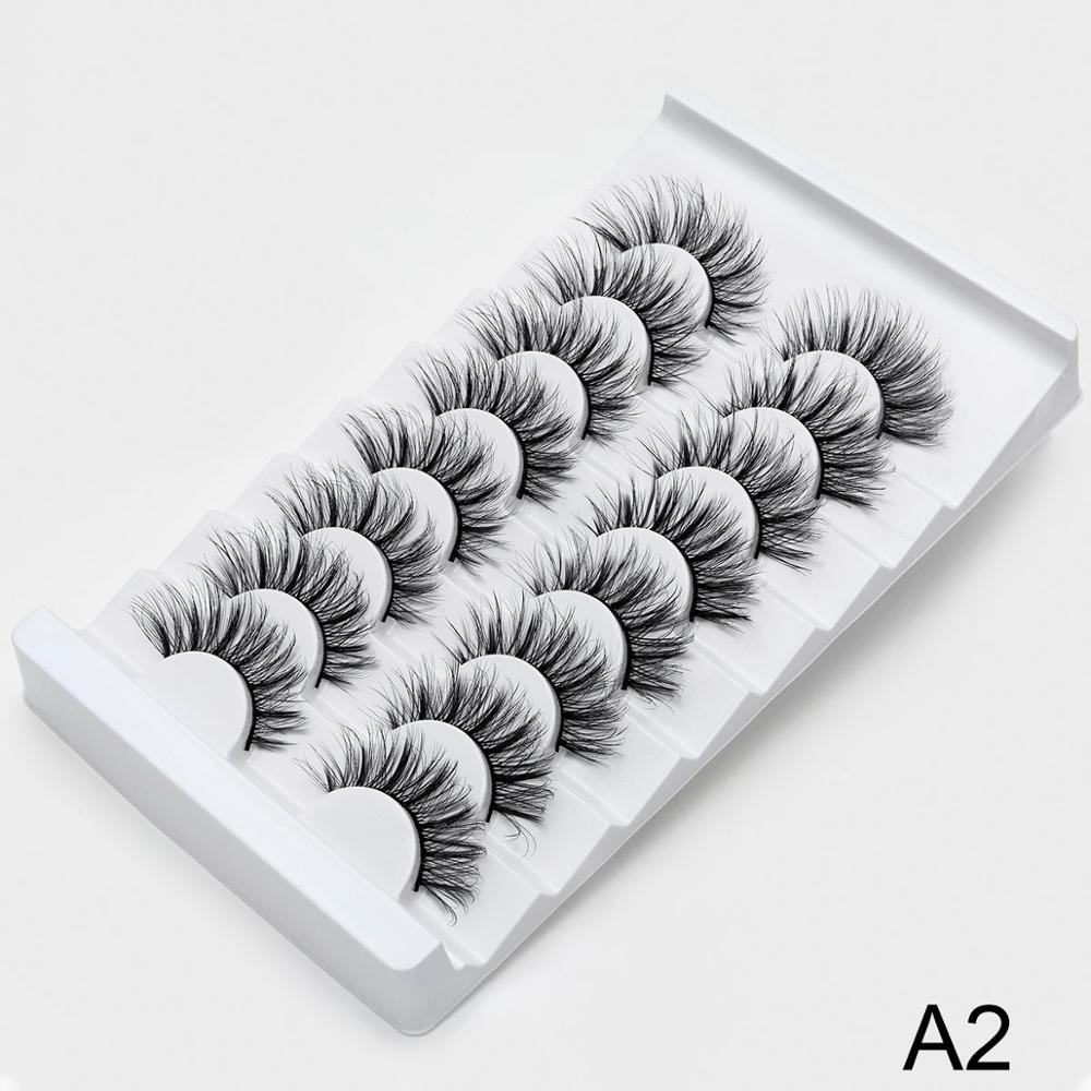 5/8 Pairs 3D Mink Lashes Natural False Eyelashes