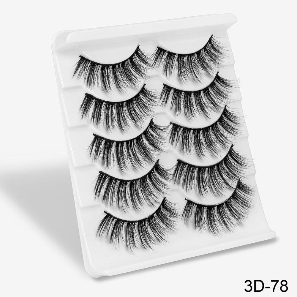 5Pairs 3D Mink Lashes False Eyelashes Natural/Thick Long Eye