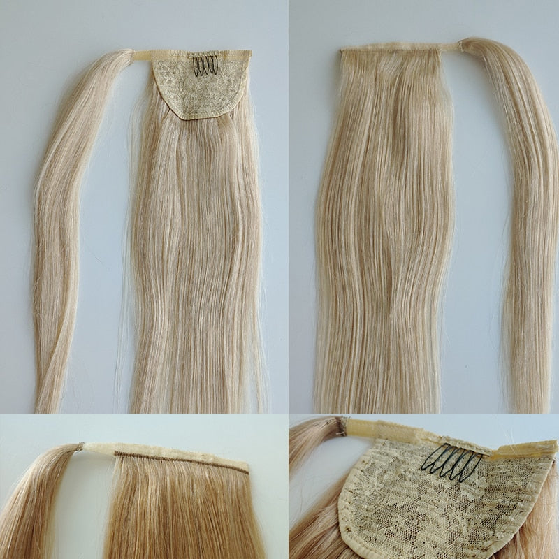 Drawstring Ponytail With Clip in Human Hair