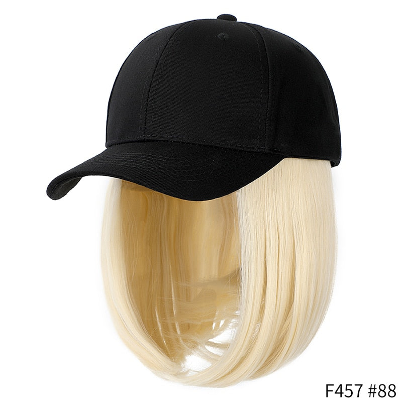 Short Wavy Baseball  Hat Wigs