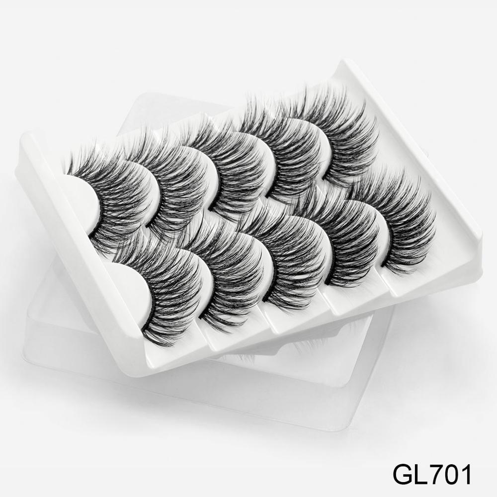 5Pairs 3D Mink Lashes False Eyelashes Natural/Thick Long Eye