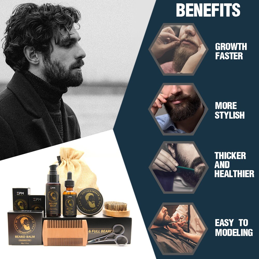 Beard Care Kit 7Pcs