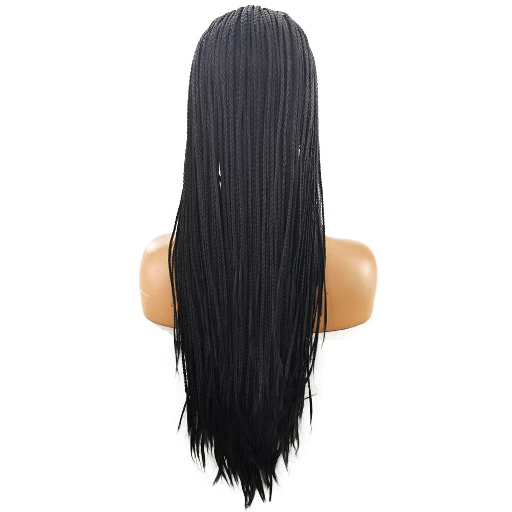 Braided Box Braids Wig With Baby Hair