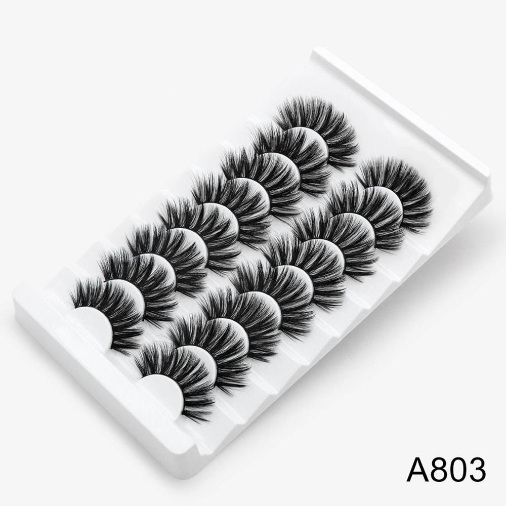 5/8 Pairs 3D Mink Lashes Natural False Eyelashes