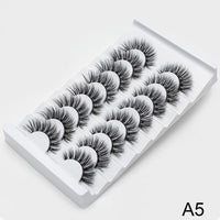 Thumbnail for 5/8 Pairs 3D Mink Lashes Natural False Eyelashes