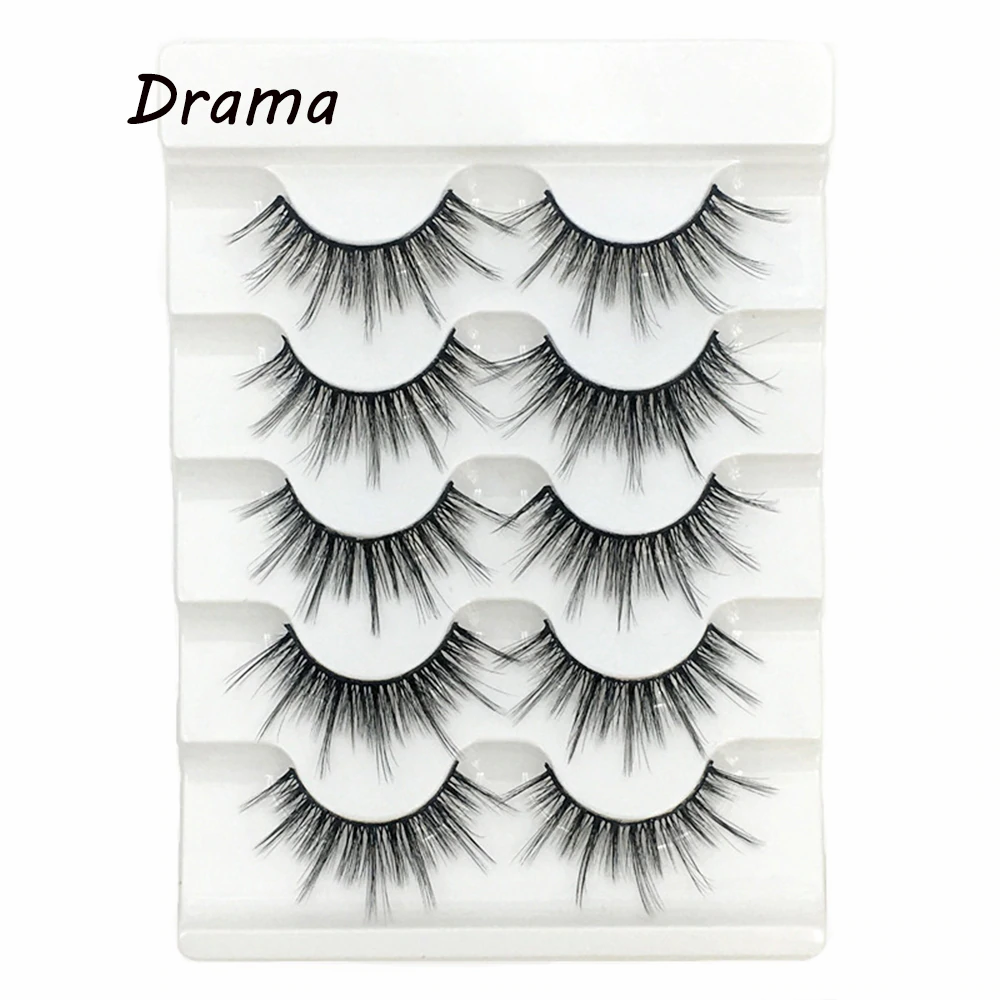 3D Mink False Eyelashes Dramatic Long Wispies