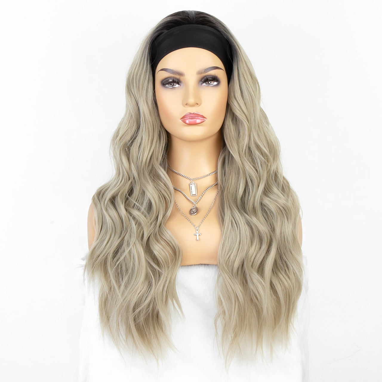 Long Wavy Headband Wig