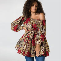 Thumbnail for Tilting Shoulder Two Wear Dashiki Africa Style Print