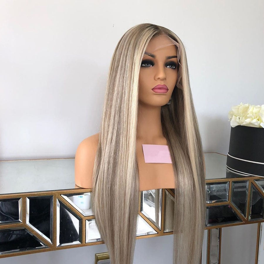 Brazilian Remy Highlight Platinum Blonde Ombre